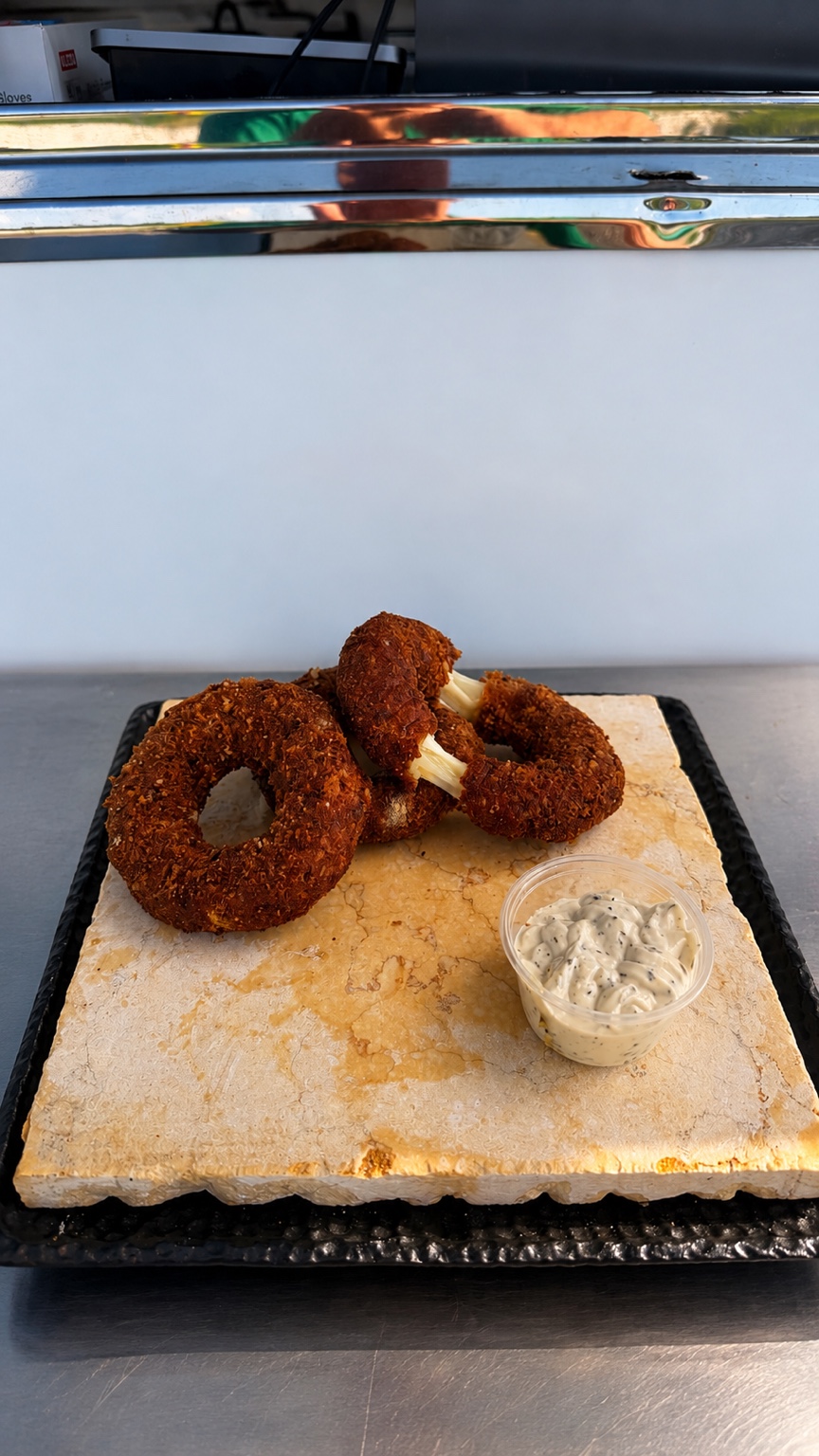 Stone Age Melts side with dipping sauce